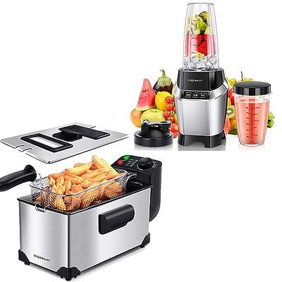 Deep Fryer Electric Deep Fat Fryers w/ Baskets 3.2 Qt Oil Frying