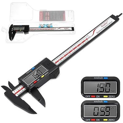 REXBETI Digital Caliper 6 Inch Measuring Tool Stainless Steel  Inch/MM/Fractions, Electronic Vernier Calipers Gauge for Woodworking  Jewelry, Polished Silver - Yahoo Shopping