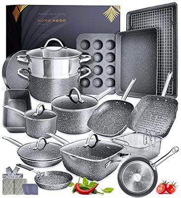 Granitestone 13pc Country Style Nonstick Pots and Pans Cookware