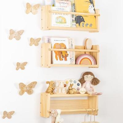 BUSYWOOD Toddler Bookshelf, Books Organizer, Montessori Bookshelf