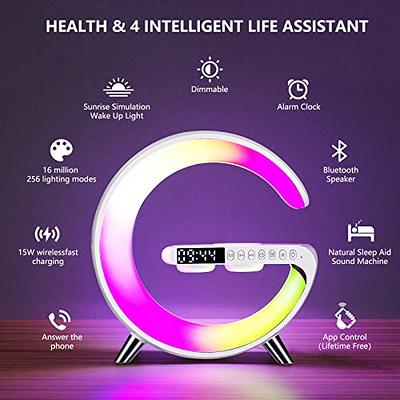 Led Wireless Charging Speaker, Wireless Charger Atmosphere Lamp, LED Light  With 6 Color Changing Modes, Wireless Charging Lamp With Speaker And Alarm  Clock, Ambient Decorative Lighting Party Supplies 