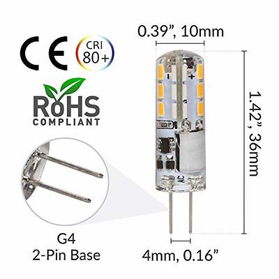 Simba Lighting® LED G4 1.1W T3 10W Halogen Replacement JC Bi-Pin Base 12V  3000K Soft White, 5 Pack