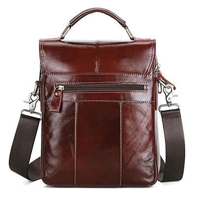 Leathario Men's Leather Shoulder Bag Crossbody  