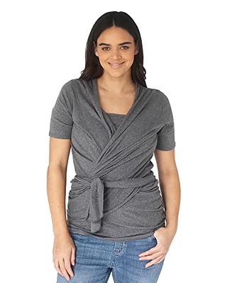 Kindred Bravely Organic Cotton Skin to Skin Wrap Top  Kangaroo Shirt for  Mom and Baby (Grey Heather, Large) - Yahoo Shopping