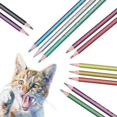 12Pcs Colored Pencils, Professional Coloring Pencil Metallic or