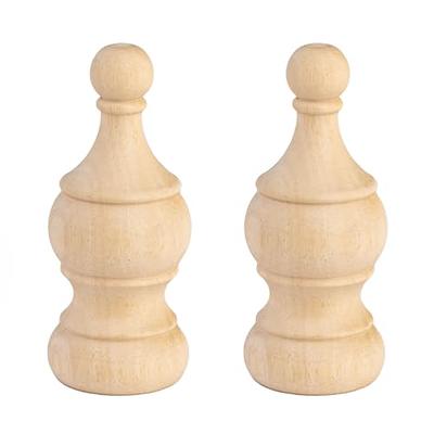 Crapapfert 2Pack Decorative Wood Finials 5.9 Tall x 2.4 Wide for Bed Post  Finials Curtain Rod Staircases DIY Crafts Unfinished Wooden Finials for  Indoor Use Home Deoration (Style2-5.9inch) - Yahoo Shopping