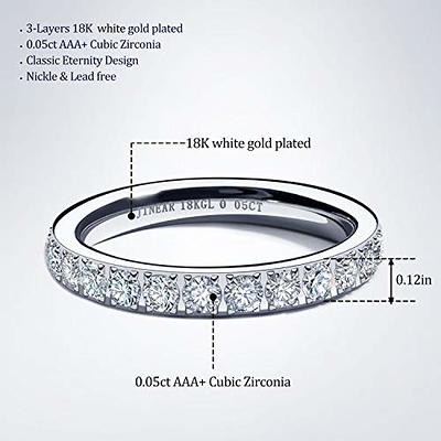 YOYEEWYNS 18K Gold Plated Anniversary Rings Engagement Wedding Band for  Women Three-in-One Halo Cubic Zirconia Bridal Set Size 10 - Yahoo Shopping