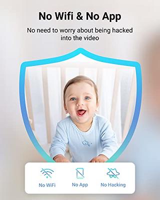 HelloBaby 720P 5.5'' HD Video Baby Monitor No WiFi, Remote Pan Tilt Zoom Baby  Monitor with Camera and Audio Wide View Range, Night Light, Hack Proof,  4000mAh Battery, Time&Clock, 1080p Camera