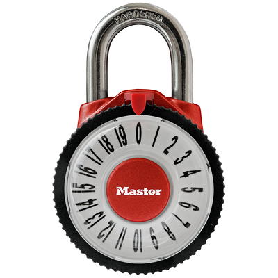 Master Lock 1530DCM Dial Aluminum Combination Padlock, 1-7/8 in