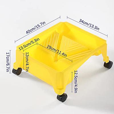 HIOODJO Paint Tray with Wheels,Yellow Paint Liner Trays for 10Inch Rollers,Large  Plastic Paint Tray,Painting Supplies for Paint Roller Brush, 40x34x17cm -  Yahoo Shopping
