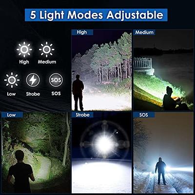 YIDUOZHH Flashlights High Lumens Rechargeable,100000 Lumen Brightest Led  Flashlight,Super Bright Flash Lights Battery Powered Powerful Handheld  Tactical Flashlights for Emergencies Camping - Yahoo Shopping