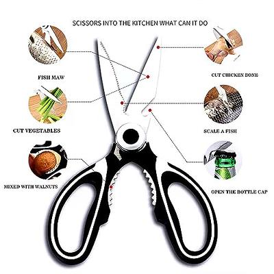 Sairps Kitchen Scissors Woman Use Multi-purpose scissors Heavy Duty Cooking  Shears Left Handed Black Scissors Adults Sharp Utility Siccors For Food -  Yahoo Shopping
