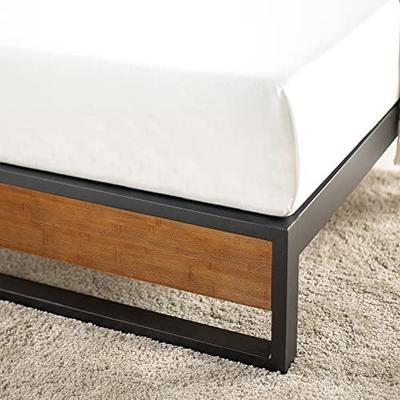 Zinus Suzanne 14 inch Platform Bed Without Headboard King Brown