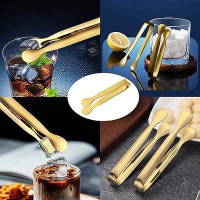 6Pcs Kitchen Mini Ice Tongs Stainless Steel Sugar Cube Appetizers Food Tongs