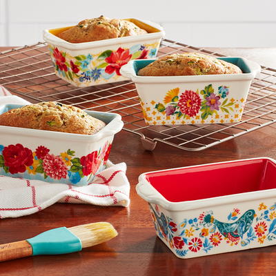 The Pioneer Woman Cheerful Rose 2-Piece Rectangular Ceramic Holiday Bakeware  Set 