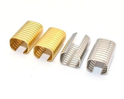 Stainless Steel Leather Cord Clasp Gold Crimp Tip End Connectors