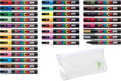 Posco Marker Sanetomo Posca Marker Acrylic Paint Pens Gold & Silver 2 Color  Set Of 6 Pens PC-1M/PC-3M/PC-5M (Tip width 0.7mm/0.9～1.3mm/1.8〜2.5mm) -  Yahoo Shopping