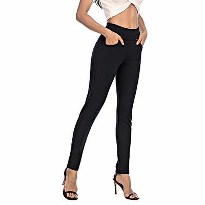 neezeelee Dress Pants for Women Comfort Stretch Slim Fit Leg Skinny High  Waist Pull on Pants with Pockets for Work (Black, 4 Long) - Yahoo Shopping