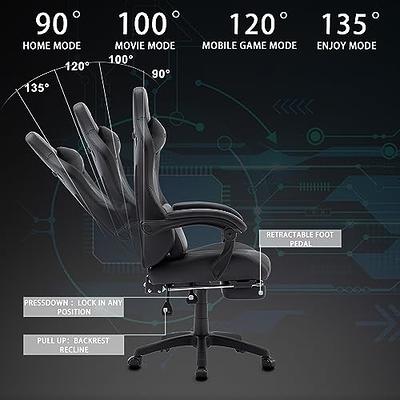 Homall Gaming Chair, Office Chair High Back Computer Chair Leather Desk  Chair Racing Executive Ergonomic Adjustable Swivel Task Chair with Headrest