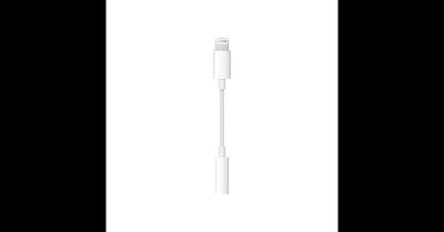 Apple Lightning to 3.5 mm Headphone Jack Adapter - White - MMX62AM