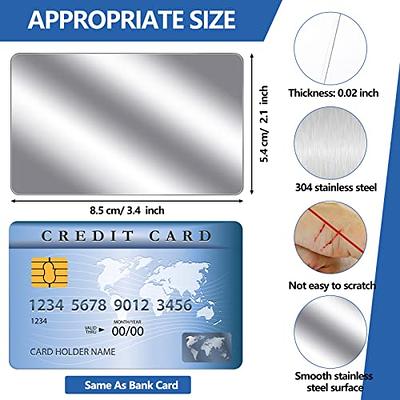 0.21mm Sublimation Metal Business Cards Blank Aluminum Printable Card,  Silver 300 Pack