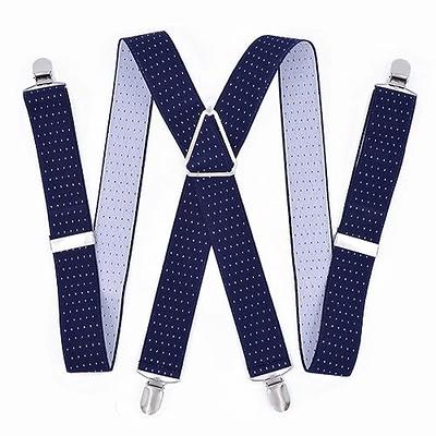 KRICJYH Black Suspenders for Men Heavy Duty Big and Tall Clips Wide X-back  Adjustable Braces Formal Utility Work Suspenders - Yahoo Shopping