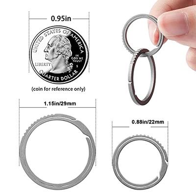 TISUR Titanium Carabiner Keychain Clip+Key Rings for Keychains