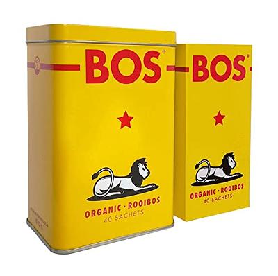 BOS Organic Rooibos Tea, Set: Collectible Tin & 80 Tea Bags Refill Pack