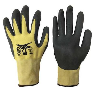 Condor 6AC97 Cut Resistant Gloves,Yellow/Black,L,PR