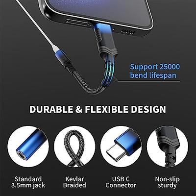 USB C to 3.5mm Headphone Jack Adapter, USB C to Aux Audio Dongle Cable Cord  Compatible with iPad Pro/Samsung Galaxy S23, S23+, S22, S21