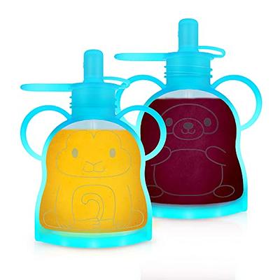 Squooshi Reusable Baby Food Pouches for Toddlers | BPA Free Plastic, Food  Safe, Freezer Safe | Refillable for Applesauce Yogurt & Puree Squeeze Pouch