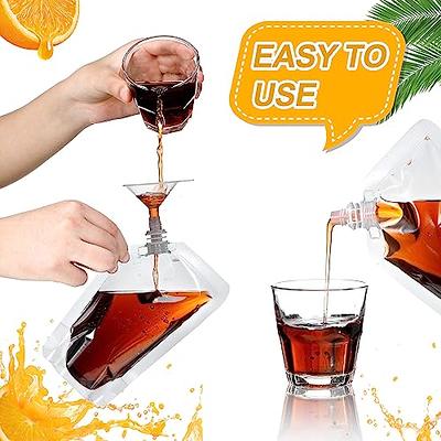 Chuangdi 111 Pcs Plastic Liquor Pouches Cruise Liquor Flask Kit, Include  100 Pcs Reusable Plastic Liquor Bags 16 oz 32 oz Drinking Flasks with 4  Funnels and 7 Sheets Colored Labels for Travel Camping - Yahoo Shopping