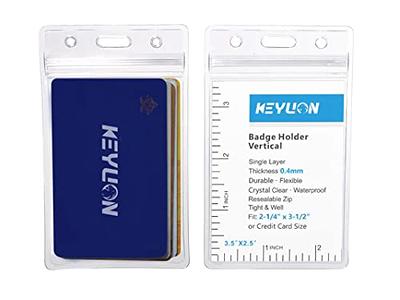 KEYLION Cruise Flat Lanyard with Retractable Badge Reel & Heavy Duty Clear  Vertical ID Card Name Badge Holder (Black,3 Pack)