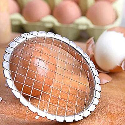 Egg Slicer for Hard Boiled Eggs, Stainless Steel Egg Slicer-Heavy Duty, Multipurpose 304 Stainless Steel Wire Egg Slicer for Hard Boiled Eggs