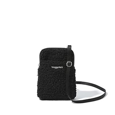 Baggallini Womens Take Two RFID Bryant Crossbody Black Faux