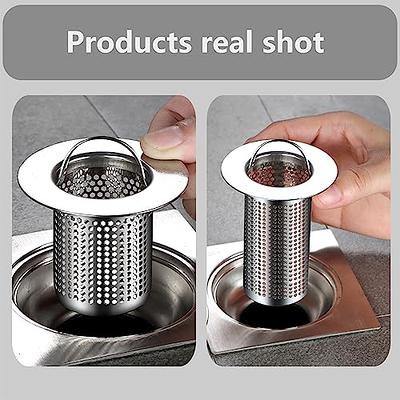 Seatery 2PCS Bathtub Stopper Hair Catcher Kit, Bathtub Drain