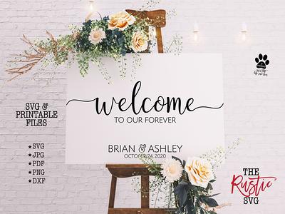 Download Welcome To Our Forever Printable Wedding Sign Ceremony Personalized Svg Jpg Pdf 005 Yahoo Shopping