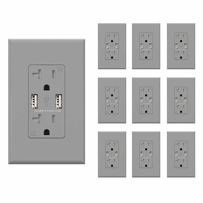 ELEGRP USB Charger Wall Outlet Dual High Speed 4.0 Amp USB Ports