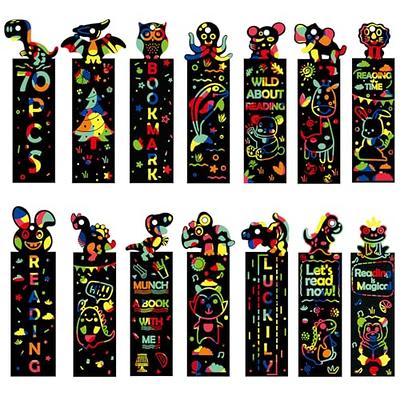 Scratch Paper Gifts for Kids Set: 70Pcs Magic Rainbow Black