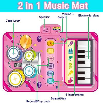 Toys for 1 Year Old Girl Gifts,2 in 1 Piano Mat Montessori Toys for 1