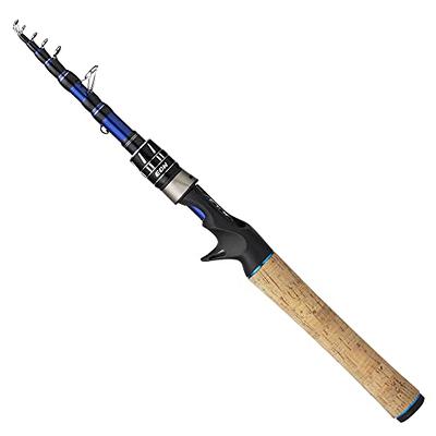 Collapsible Fishing Baitcasting Rod Lightweight Fishing Spinning Pole  Professional Portable for Saltwater Freshwater Fishing