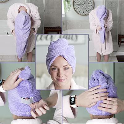 2 Pk XL Microfiber Hair Towels 24 x 48 Anti Frizz Bath Towel