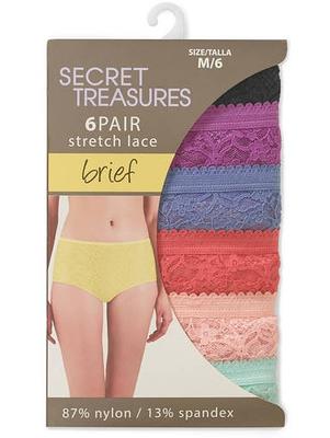 Secret Treasures Women's Cotton Brief Panties, 6-Pack 