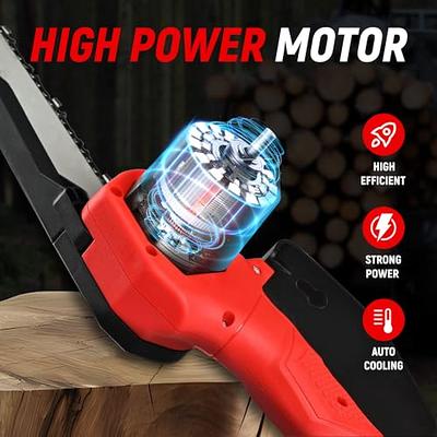 Mini Chainsaw 6 inch, Portable Cordless Chainsaw with Rechargeable Battery,  Small Portable Handheld Chainsaw for Garden Courtyard and Household Tree