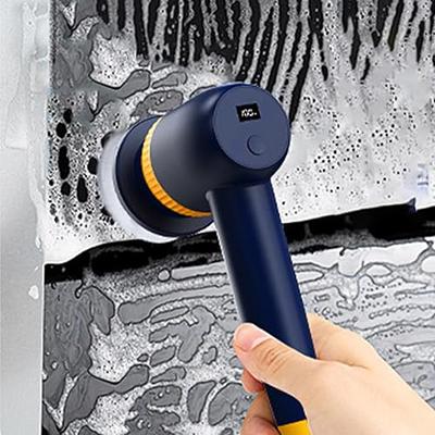 MABOGU Electric Spin Scrubber, Cordless Shower Scrubber with 8 Replaceable  Brush Heads, Bathroom Scrubber Dual Speeds, Shower Cleaning Brush with  Extension Arm for Bathroom Tub Tile Floor(Grey&White)