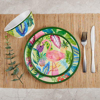 Almira 12-Piece Casual Multicolor Melamine Outdoor Dinnerware Set (Service  for 4)