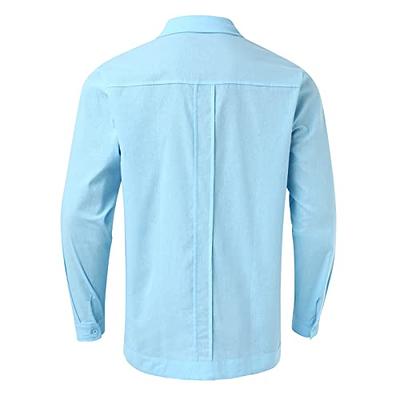 Long Sleeve Work Shirts for Men Mens Casual Button Down Long