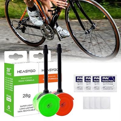 JFOYH ONLY 28G Ultralight 700C Bike Inner Tube TPU Road Bike Tube  Compatible with 700x18C/23C/25C/28C/30C/32C with 65mm French Vavle (Include  4 PCS Bike Inner Tire Patch Repair Kit)-4PACK - Yahoo Shopping