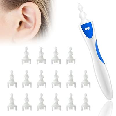 Q Grips Earwax Remover, Safe Spiral Ear Wax Removal Tool Kit, Ear Cleaner  with 16 Pcs Soft and Flexible Replacement Tips for Adult