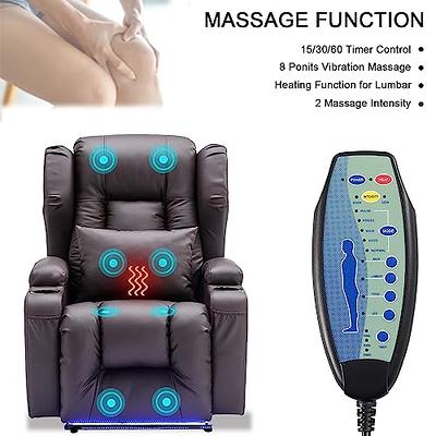 Giantex Power Lift Massage Recliner Chair for Elderly, Soft Fabric Sofa  Chair, Heavy Padded Cushion, Remote Control, Home Theater Seating, Leisure